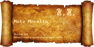 Metz Morella névjegykártya